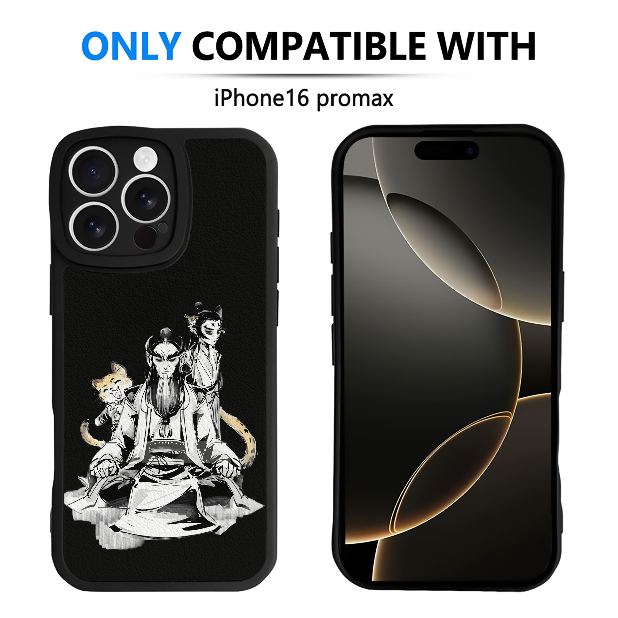 （画像用） Ne Zha 2 ナタ 魔童の大暴れ 【iPhone 16シリーズ対応】シリコンスマホケース（レザー調） 材質：シリコン